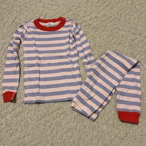 Hanna Andersson Pink and Purple Striped Pajama Set